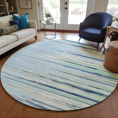 Ayra Sky Washable Indoor-Outdoor Rug-Outdoor Rugs-LOOMLAN Rugs-LOOMLAN