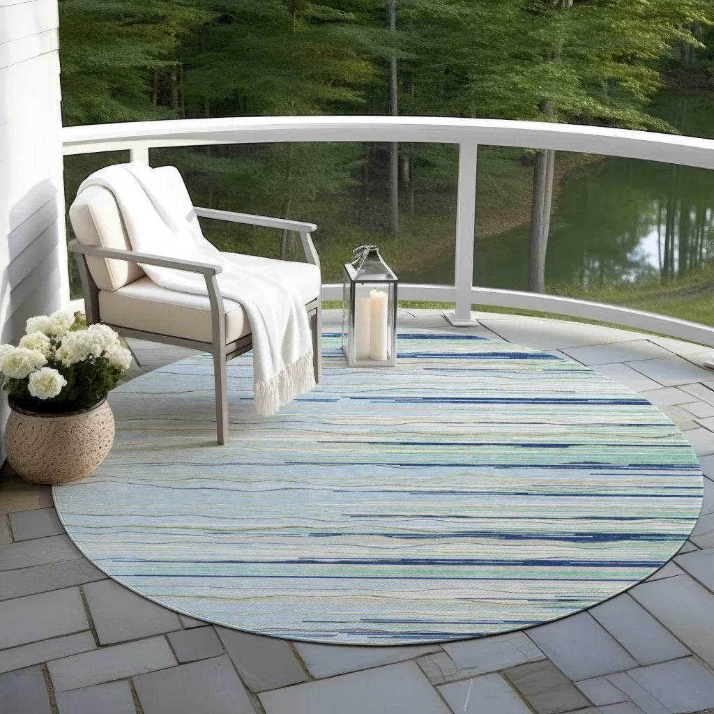 Ayra Sky Washable Indoor-Outdoor Rug-Outdoor Rugs-LOOMLAN Rugs-LOOMLAN