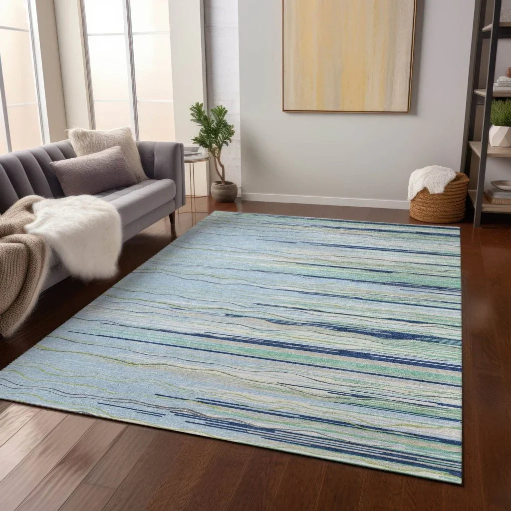 Ayra Sky Washable Indoor-Outdoor Rug-Outdoor Rugs-LOOMLAN Rugs-LOOMLAN