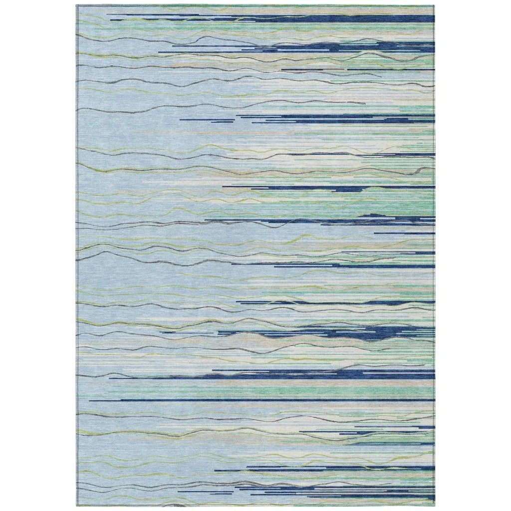 Ayra Sky Washable Indoor-Outdoor Rug-Outdoor Rugs-LOOMLAN Rugs-2'6" x 3'10"-LOOMLAN