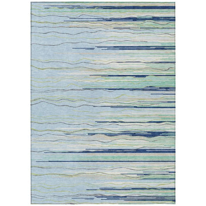 Ayra Sky Washable Indoor-Outdoor Rug-Outdoor Rugs-LOOMLAN Rugs-2'6" x 3'10"-LOOMLAN