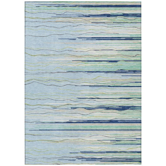 Ayra Sky Washable Indoor-Outdoor Rug-Outdoor Rugs-LOOMLAN Rugs-2'6" x 3'10"-LOOMLAN