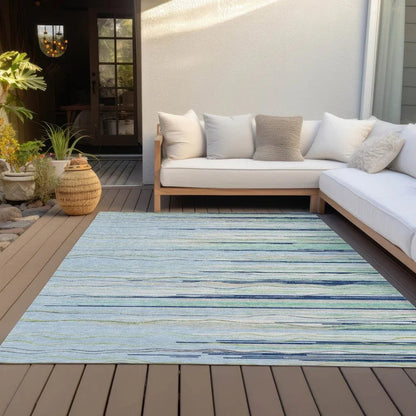 Ayra Sky Washable Indoor-Outdoor Rug-Outdoor Rugs-LOOMLAN Rugs-LOOMLAN
