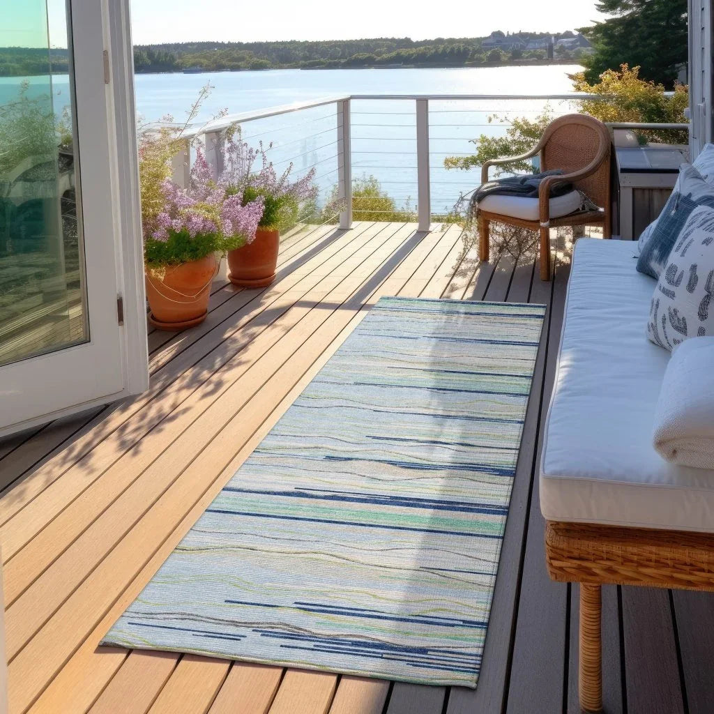 Ayra Sky Washable Indoor-Outdoor Rug-Outdoor Rugs-LOOMLAN Rugs-LOOMLAN