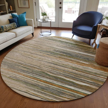 Ayra Taupe Washable Indoor-Outdoor Rug-Outdoor Rugs-LOOMLAN Rugs-LOOMLAN