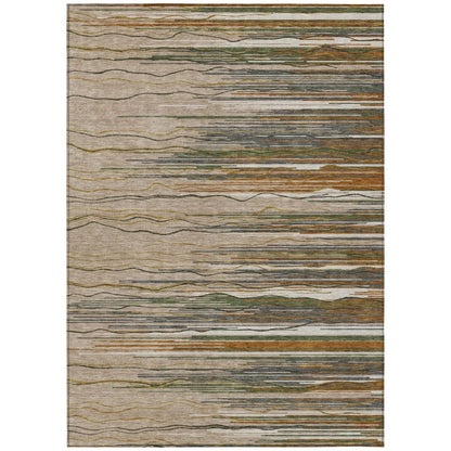 Ayra Taupe Washable Indoor-Outdoor Rug-Outdoor Rugs-LOOMLAN Rugs-2'6" x 3'10"-LOOMLAN