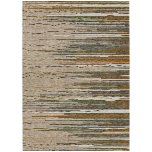 Ayra Taupe Washable Indoor-Outdoor Rug-Outdoor Rugs-LOOMLAN Rugs-2'6" x 3'10"-LOOMLAN