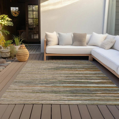 Ayra Taupe Washable Indoor-Outdoor Rug-Outdoor Rugs-LOOMLAN Rugs-LOOMLAN