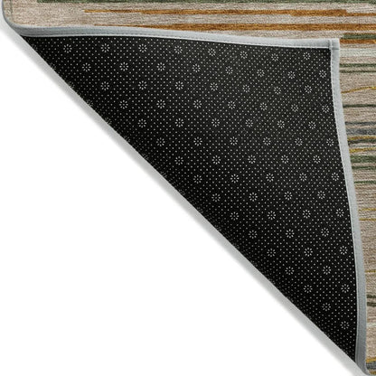 Ayra Taupe Washable Indoor-Outdoor Rug-Outdoor Rugs-LOOMLAN Rugs-LOOMLAN