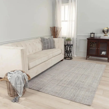 Azal Solid Gray Area Rugs For Living Room - LOOMLAN - LOOMLAN - Area Rugs