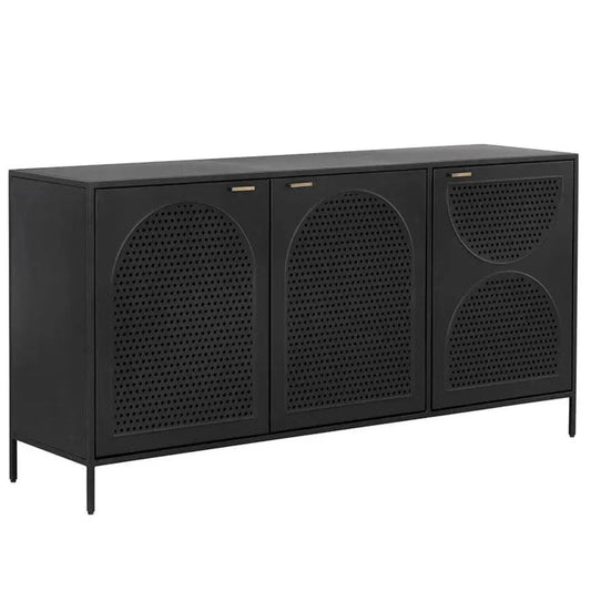Aziza Sideboard Metal With Brass Handles - LOOMLAN - SUNPAN - Sideboards