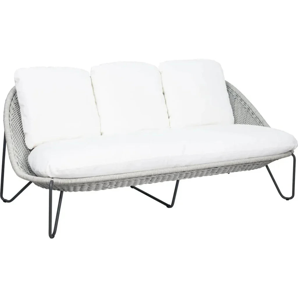 Azores 3 Seat Sofa - Coconut White Outdoor Couch - LOOMLAN - Seasonal Living - Outdoor Sofas & Loveseats