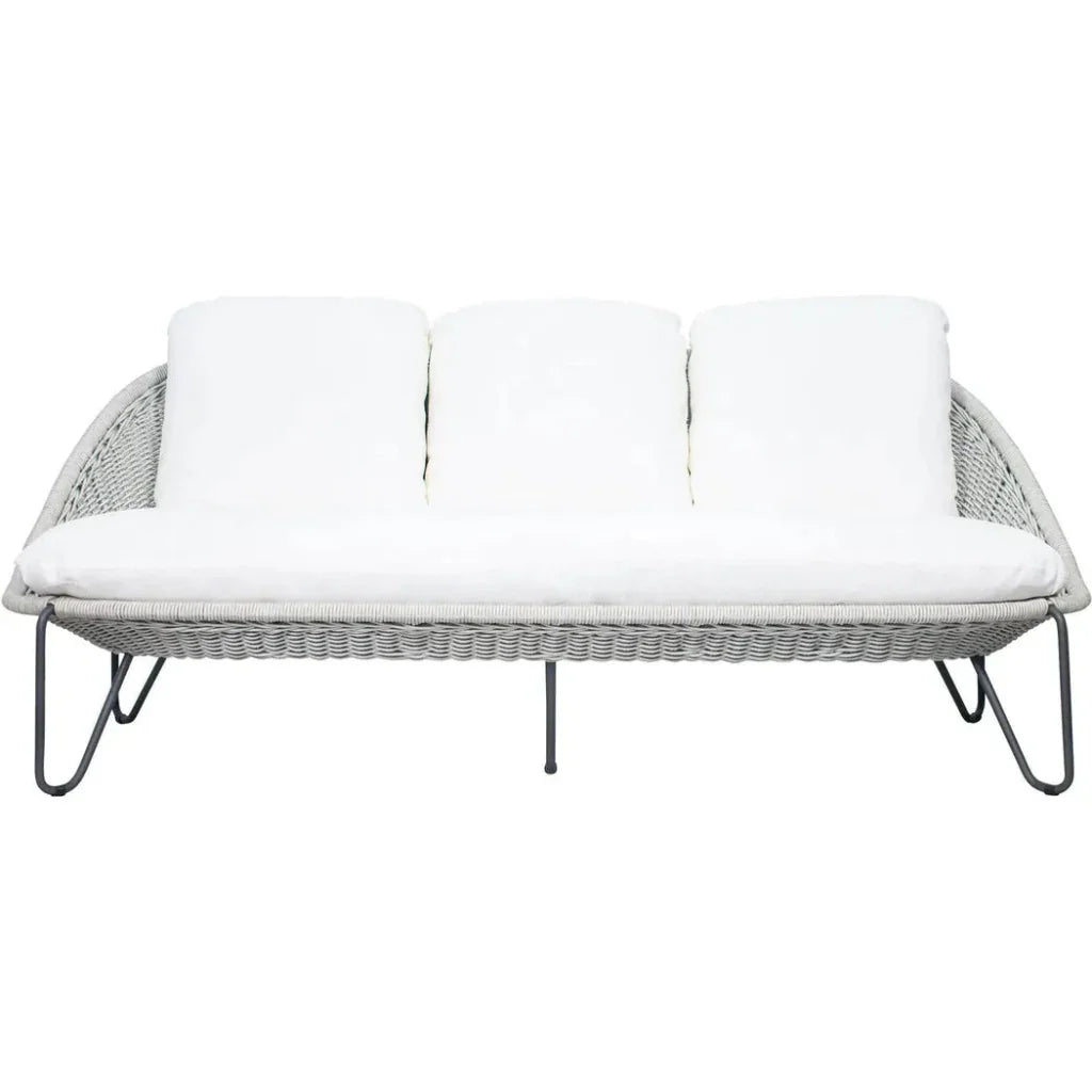 Azores 3 Seat Sofa - Coconut White Outdoor Couch - LOOMLAN - Seasonal Living - Outdoor Sofas & Loveseats