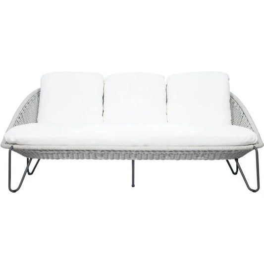 Azores 3 Seat Sofa - Coconut White Outdoor Couch - LOOMLAN - Seasonal Living - Outdoor Sofas & Loveseats