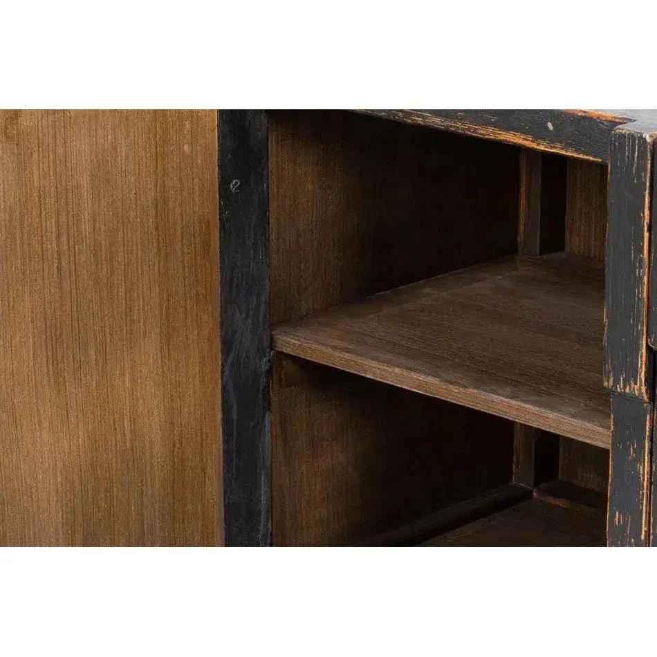 Aztec Black Sideboard Black Buffet for Dining Room - LOOMLAN - Sarreid - Sideboards