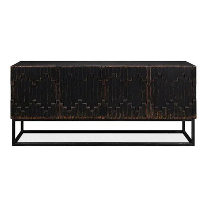 Aztec Black Sideboard Black Buffet for Dining Room - LOOMLAN - Sarreid - Sideboards