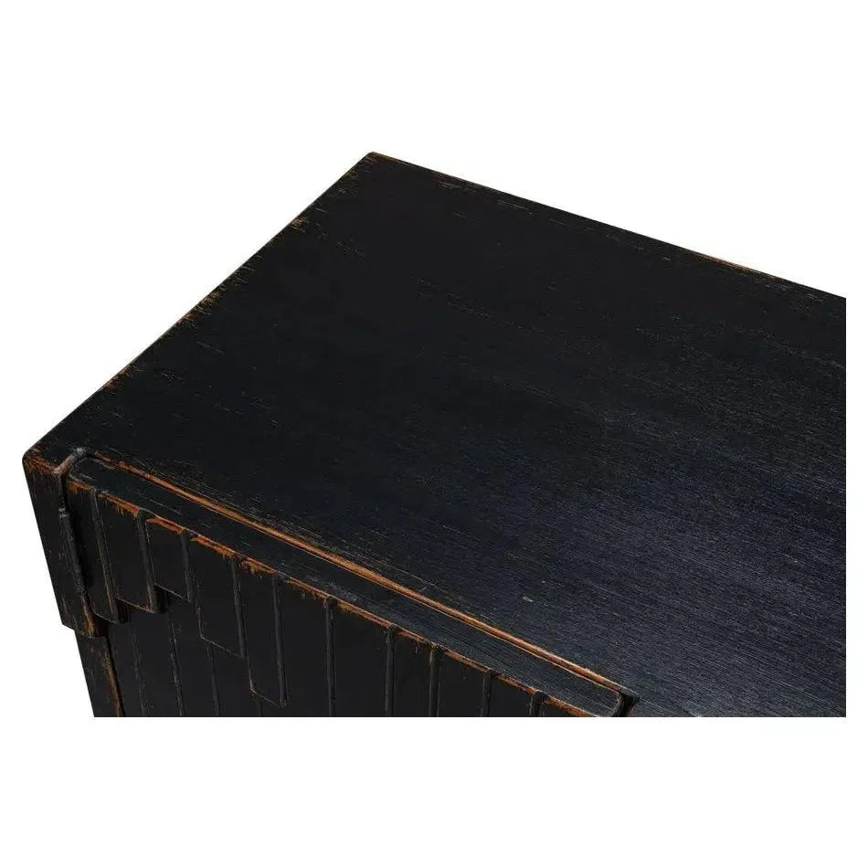 Aztec Black Sideboard Black Buffet for Dining Room - LOOMLAN - Sarreid - Sideboards