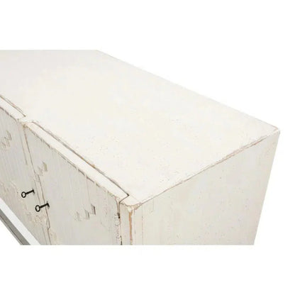 Aztec White Sideboard Black Buffet for Dining Room - LOOMLAN - Sarreid - Sideboards