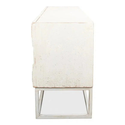 Aztec White Sideboard Black Buffet for Dining Room - LOOMLAN - Sarreid - Sideboards