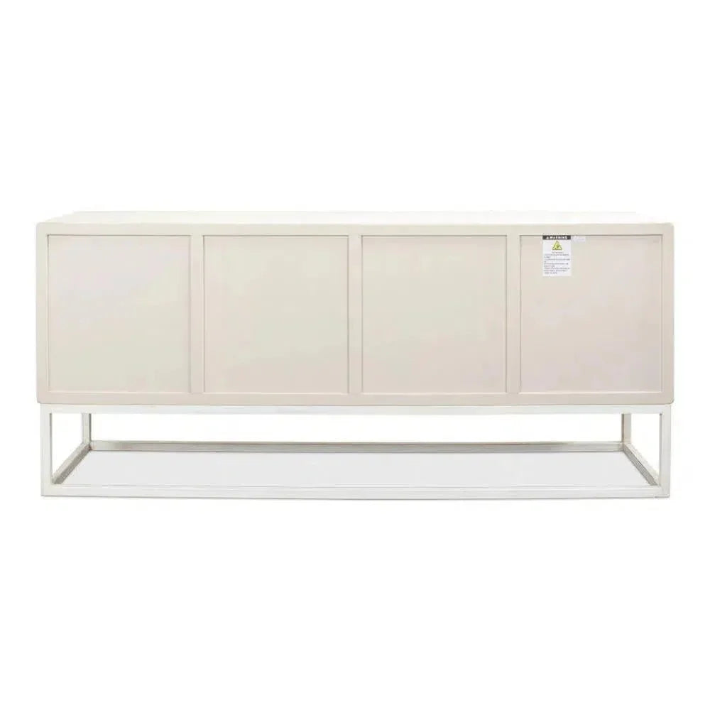 Aztec White Sideboard Black Buffet for Dining Room - LOOMLAN - Sarreid - Sideboards