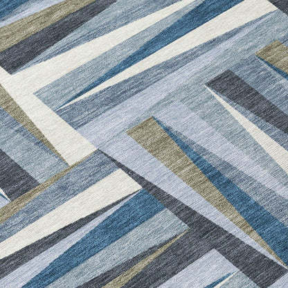 Azura Blue Washable Indoor-Outdoor Rug-Outdoor Rugs-LOOMLAN Rugs-LOOMLAN
