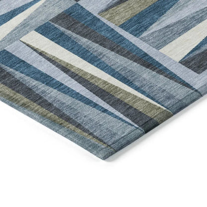 Azura Blue Washable Indoor-Outdoor Rug-Outdoor Rugs-LOOMLAN Rugs-LOOMLAN