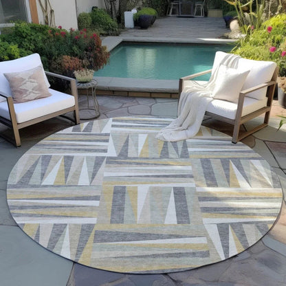 Azura Brown Washable Indoor-Outdoor Rug-Outdoor Rugs-LOOMLAN Rugs-LOOMLAN