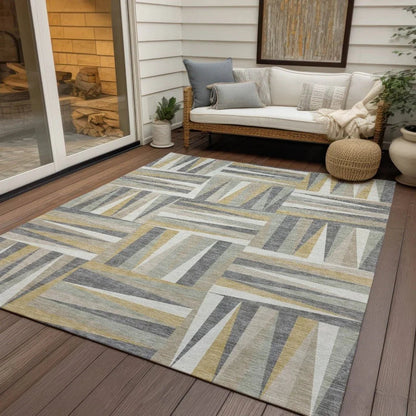 Azura Brown Washable Indoor-Outdoor Rug-Outdoor Rugs-LOOMLAN Rugs-LOOMLAN