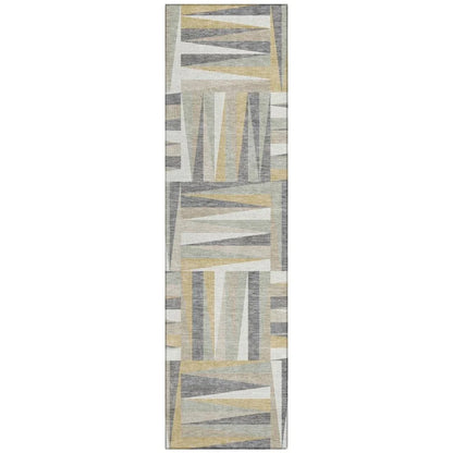 Azura Brown Washable Indoor-Outdoor Rug-Outdoor Rugs-LOOMLAN Rugs-2'3" x 7'6"-LOOMLAN