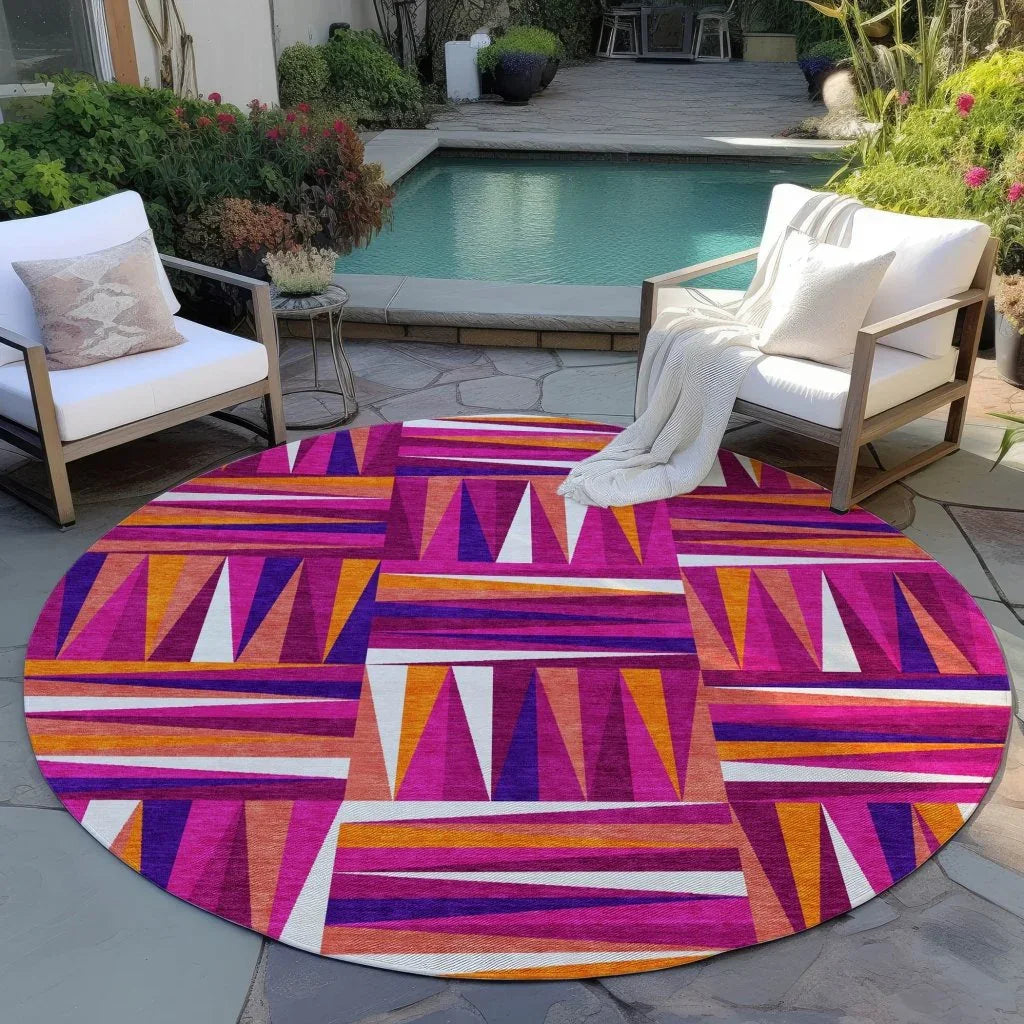 Azura Garnet Washable Indoor-Outdoor Rug-Outdoor Rugs-LOOMLAN Rugs-LOOMLAN