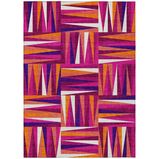 Azura Garnet Washable Indoor-Outdoor Rug-Outdoor Rugs-LOOMLAN Rugs-2'6" x 3'10"-LOOMLAN