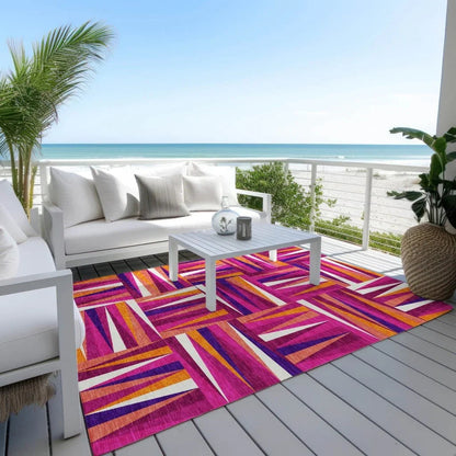 Azura Garnet Washable Indoor-Outdoor Rug-Outdoor Rugs-LOOMLAN Rugs-LOOMLAN