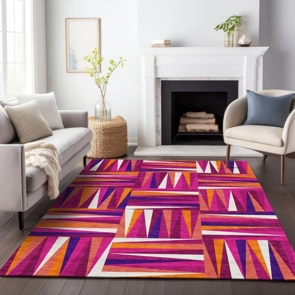 Azura Garnet Washable Indoor-Outdoor Rug-Outdoor Rugs-LOOMLAN Rugs-LOOMLAN