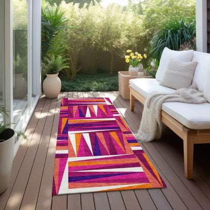 Azura Garnet Washable Indoor-Outdoor Rug-Outdoor Rugs-LOOMLAN Rugs-LOOMLAN