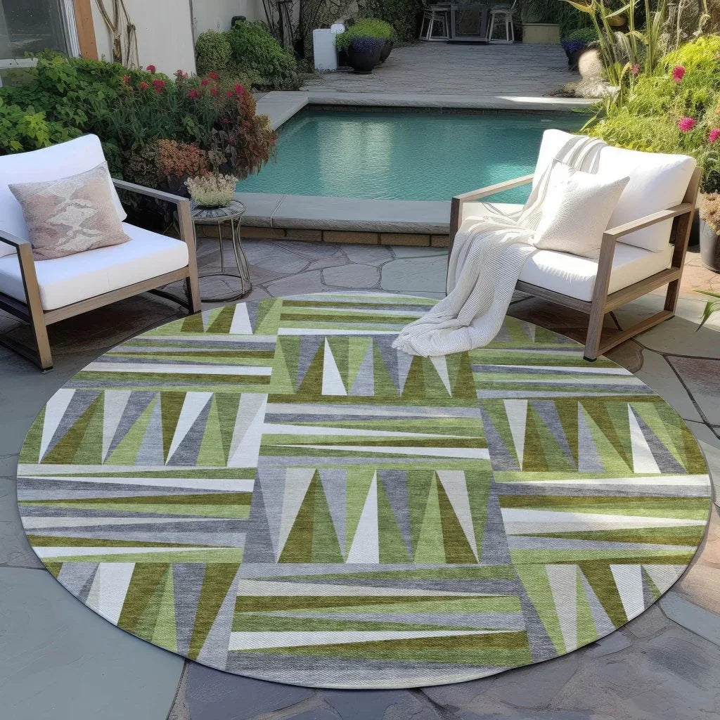 Azura Green Washable Indoor-Outdoor Rug-Outdoor Rugs-LOOMLAN Rugs-LOOMLAN
