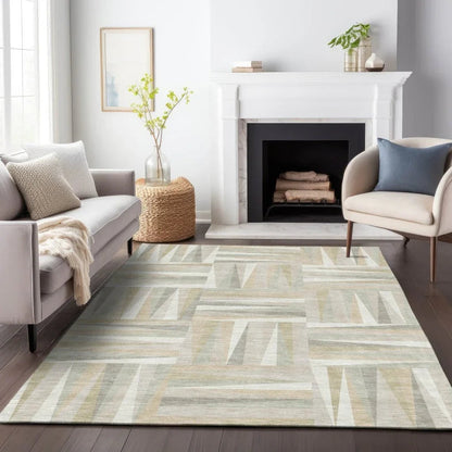 Azura Ivory Washable Indoor-Outdoor Rug-Outdoor Rugs-LOOMLAN Rugs-LOOMLAN