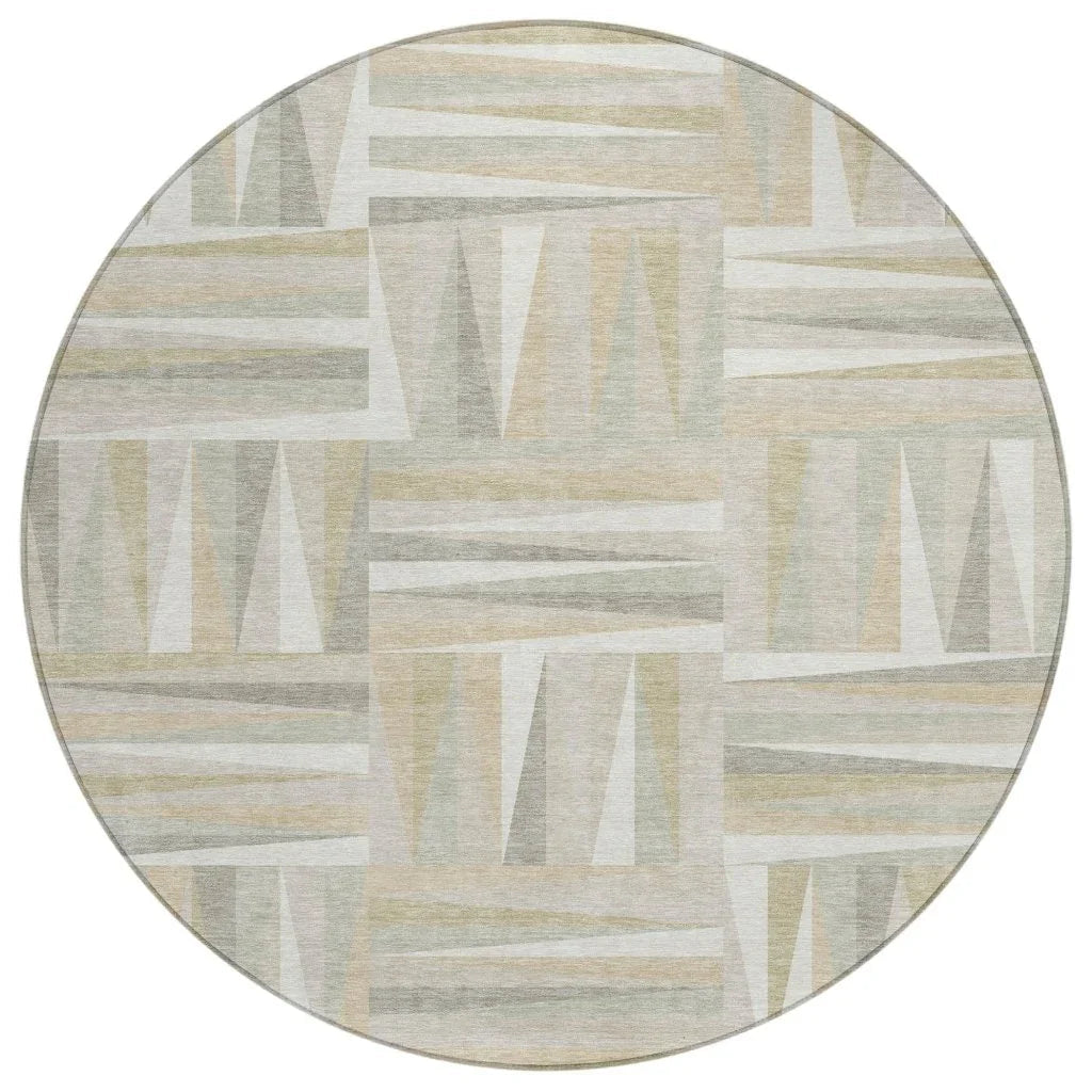 Azura Ivory Washable Indoor-Outdoor Rug-Outdoor Rugs-LOOMLAN Rugs-8' x 8'-LOOMLAN