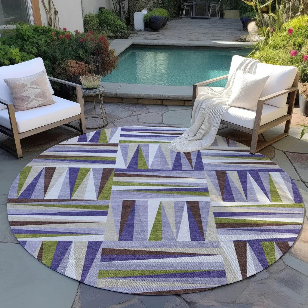 Azura Lavender Washable Indoor-Outdoor Rug-Outdoor Rugs-LOOMLAN Rugs-LOOMLAN