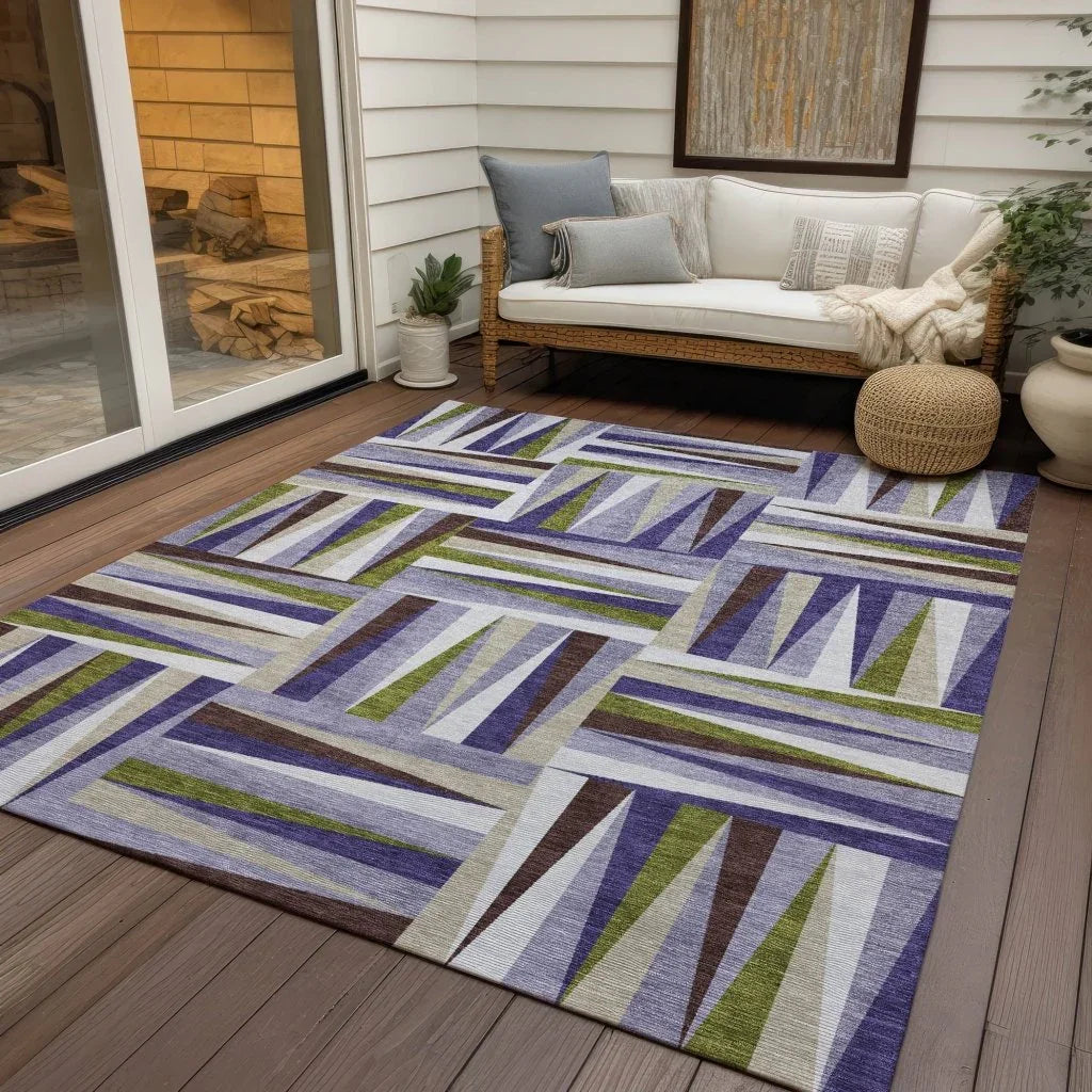 Azura Lavender Washable Indoor-Outdoor Rug-Outdoor Rugs-LOOMLAN Rugs-LOOMLAN