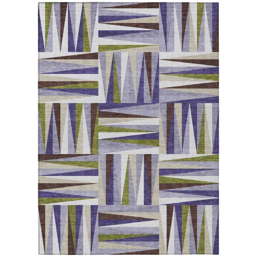 Azura Lavender Washable Indoor-Outdoor Rug-Outdoor Rugs-LOOMLAN Rugs-2'6" x 3'10"-LOOMLAN