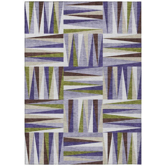 Azura Lavender Washable Indoor-Outdoor Rug-Outdoor Rugs-LOOMLAN Rugs-2'6" x 3'10"-LOOMLAN