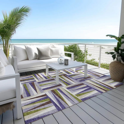 Azura Lavender Washable Indoor-Outdoor Rug-Outdoor Rugs-LOOMLAN Rugs-LOOMLAN