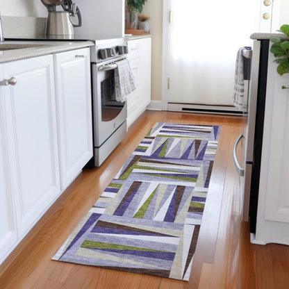 Azura Lavender Washable Indoor-Outdoor Rug-Outdoor Rugs-LOOMLAN Rugs-LOOMLAN