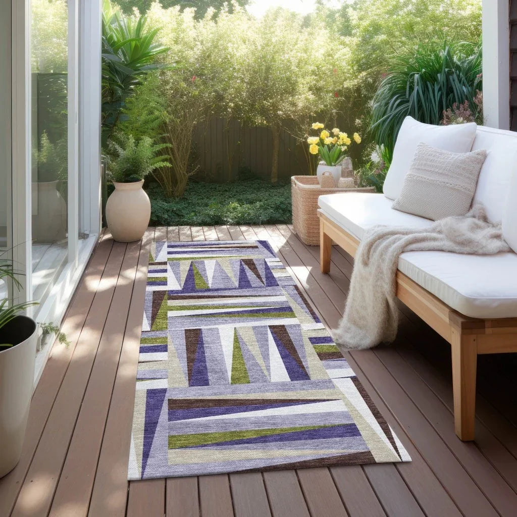Azura Lavender Washable Indoor-Outdoor Rug-Outdoor Rugs-LOOMLAN Rugs-LOOMLAN