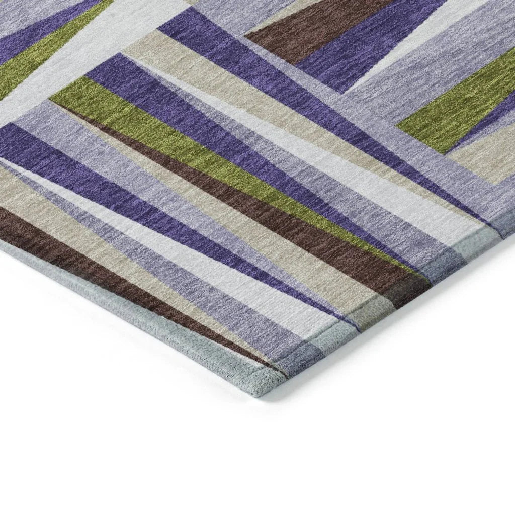 Azura Lavender Washable Indoor-Outdoor Rug-Outdoor Rugs-LOOMLAN Rugs-LOOMLAN