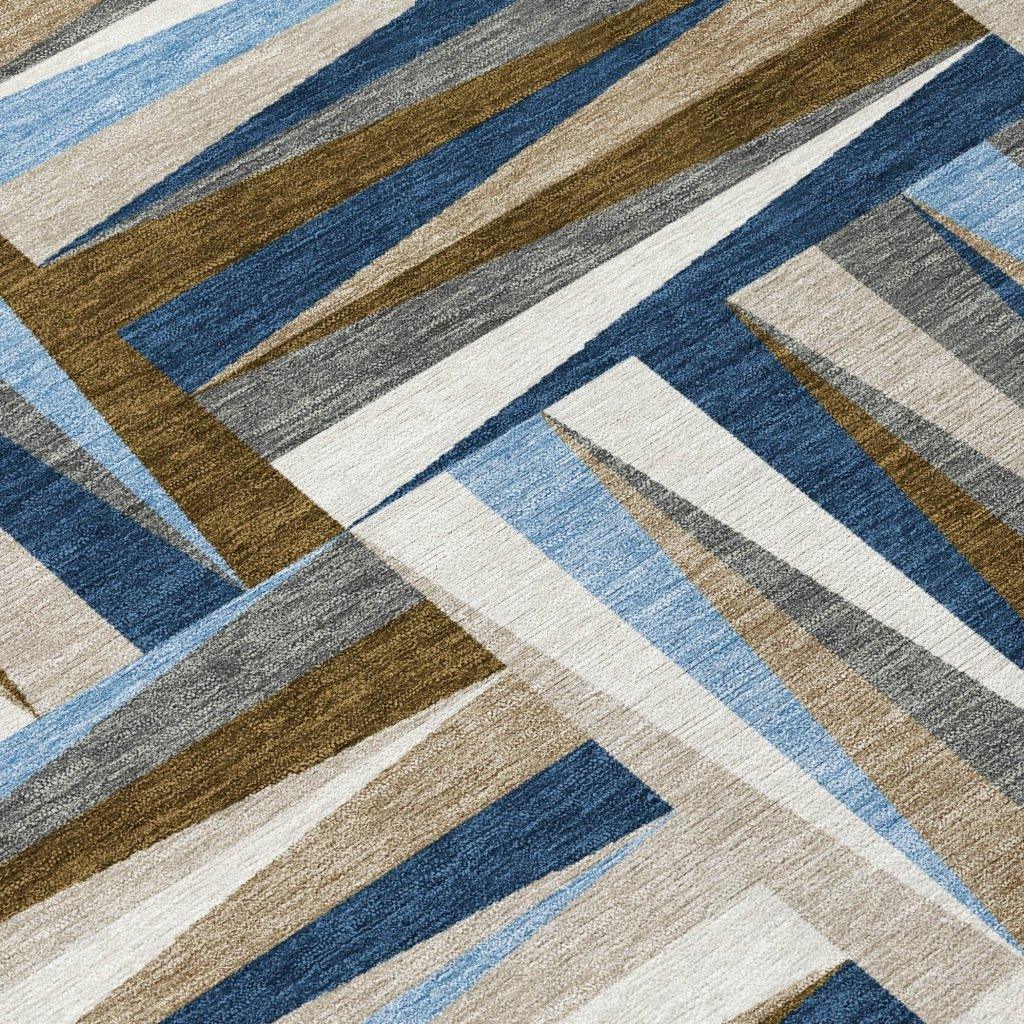 Azura Navy Washable Indoor-Outdoor Rug-Outdoor Rugs-LOOMLAN Rugs-LOOMLAN