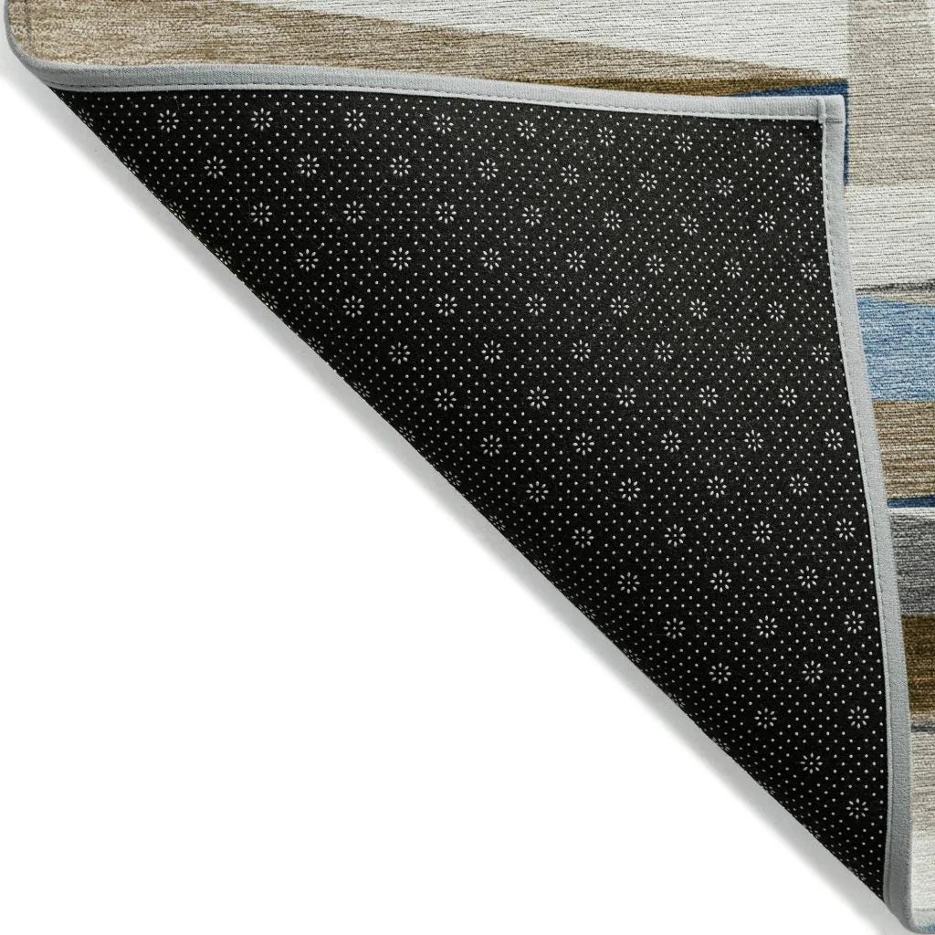 Azura Navy Washable Indoor-Outdoor Rug-Outdoor Rugs-LOOMLAN Rugs-LOOMLAN