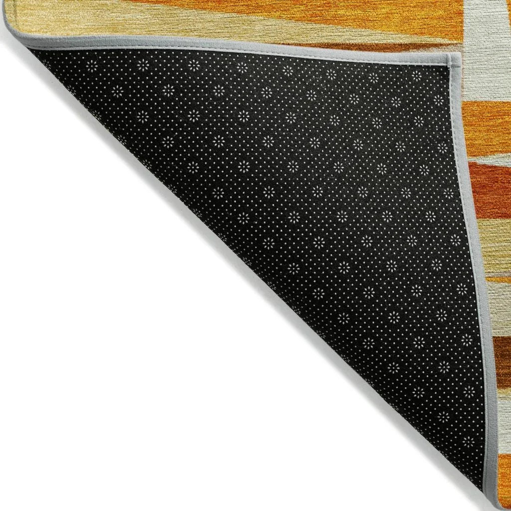 Azura Orange Washable Indoor-Outdoor Rug-Outdoor Rugs-LOOMLAN Rugs-LOOMLAN