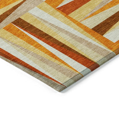 Azura Orange Washable Indoor-Outdoor Rug-Outdoor Rugs-LOOMLAN Rugs-LOOMLAN