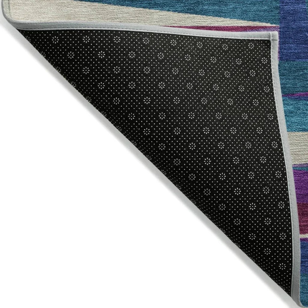 Azura Purple Washable Indoor-Outdoor Rug-Outdoor Rugs-LOOMLAN Rugs-LOOMLAN